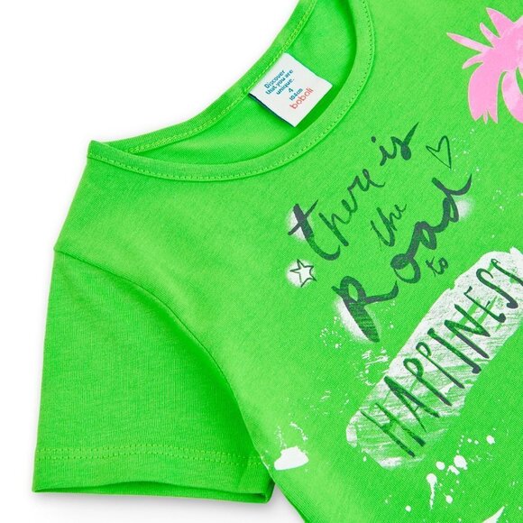 NWT Boboli green t-shirt et gray legging set with palm tree print - Picture 3 of 7